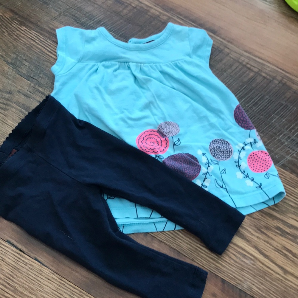 Teal Tea Brand shirt and pant set